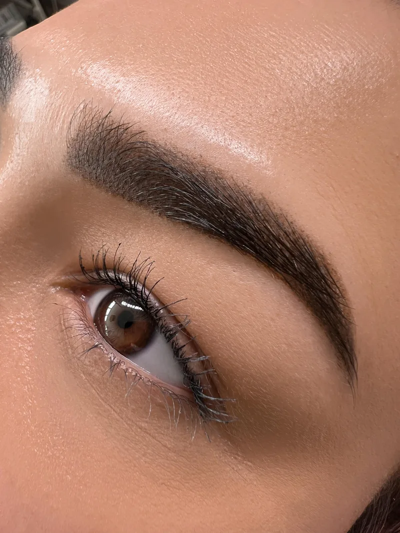 Permanent Make-up an den Augenbrauen mit fein gezeichneten Härchen – Nahaufnahme – DK Beauty Lounge Bodelshausen
